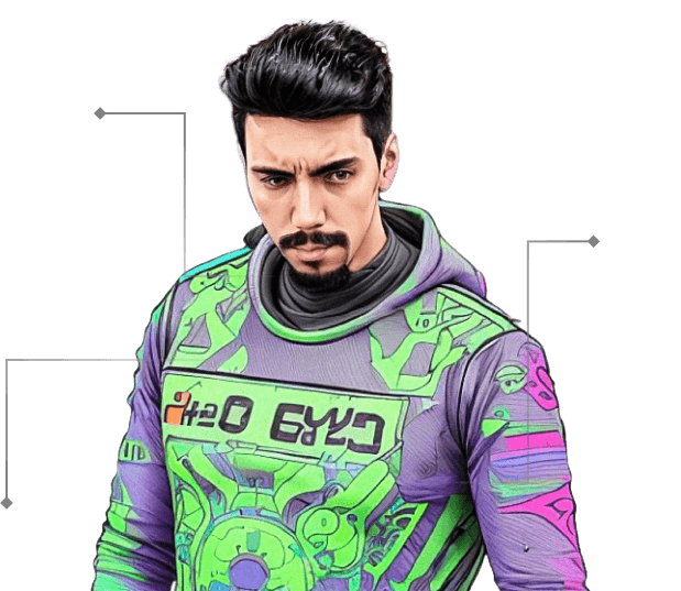 Imagem do autor do site em um computador